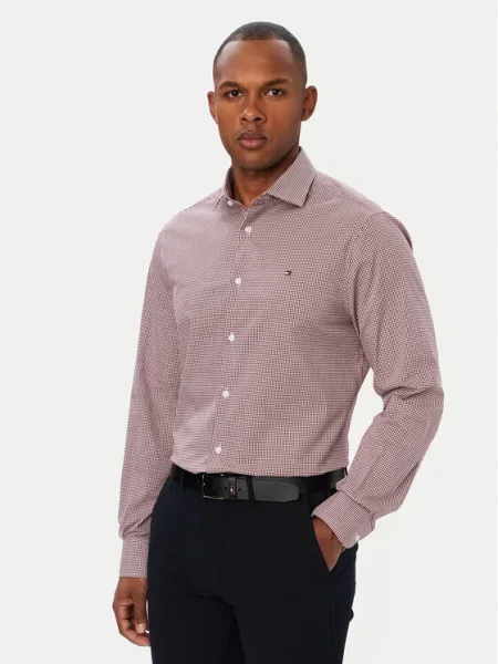Tommy Hilfiger Риза Gingham Тъмночервен