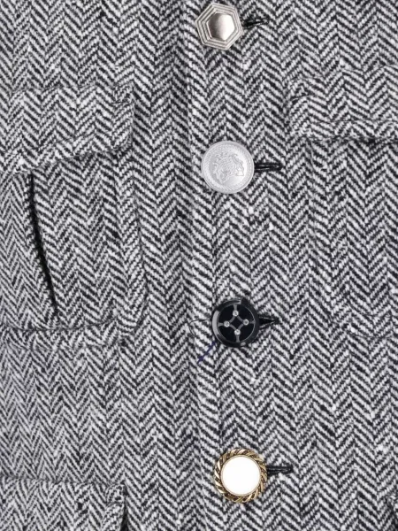 Geacă Junya Watanabe Man cu model herringbone gri