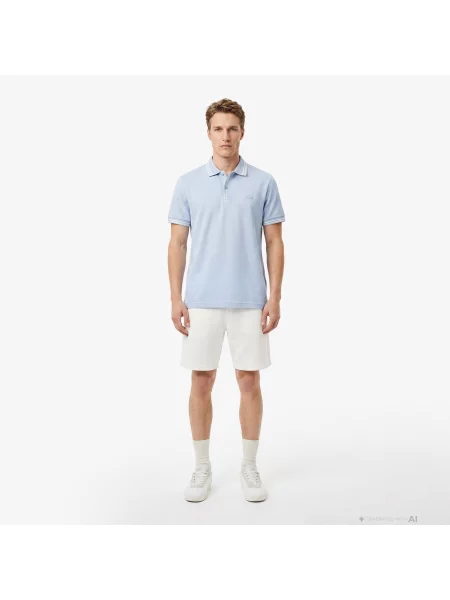 Поло Lacoste голубое