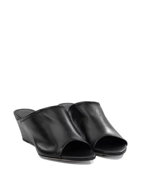 Sandale Aeyde din piele cu pană negru