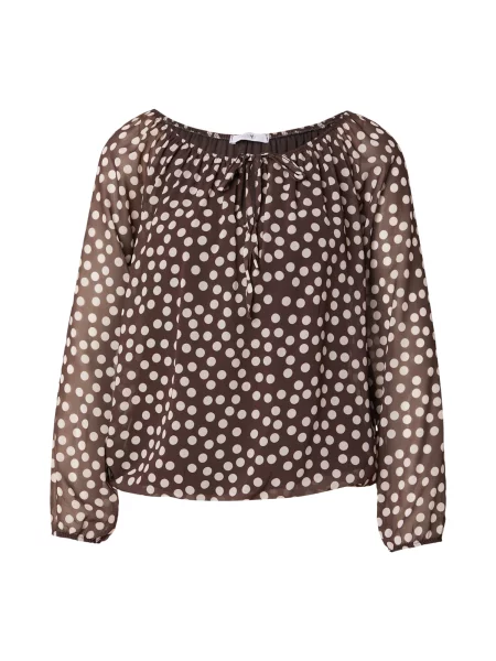 Hailys Bluză ciocolatiu alb