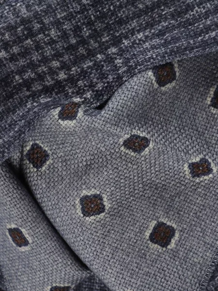 Fular Altea cu model herringbone albastru