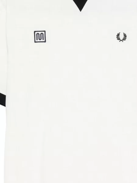 Tricou polo Fred Perry din jacard alb