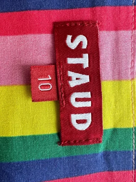Midi haljina Staud veze žuta