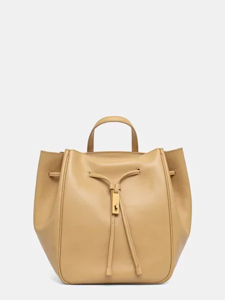 Rucsac Polo Ralph Lauren din piele bej