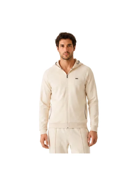 Boss Bluza Sense weiss beżowa
