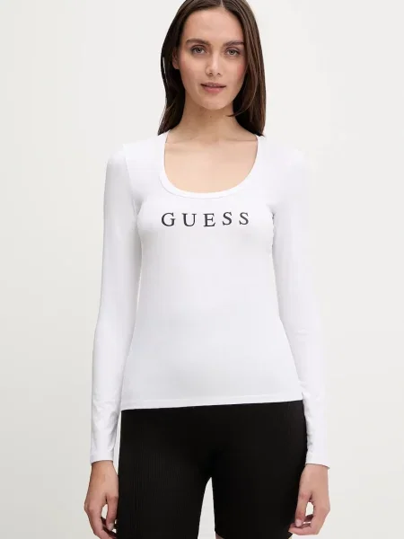Tričko s dlhým rukávom Guess NEW CARRIE biela