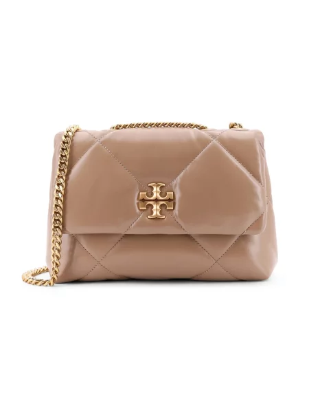 Torebka crossbody Tory Burch skórzana biznesowa beżowa