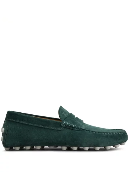 Pantofi loafer Tod's din piele de căprioară verde