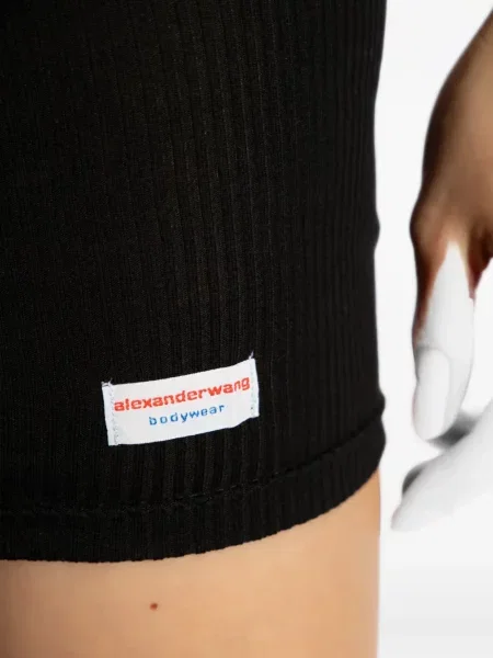 Πλεκτή μακρύς μίνι φόρεμα Alexander Wang μαύρο