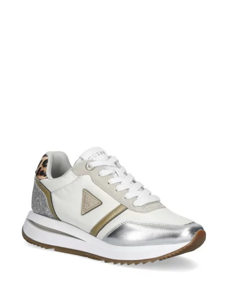 Sneakerși Guess cu model leopard alb