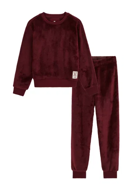 WE Fashion Pijamale burgundy roșu