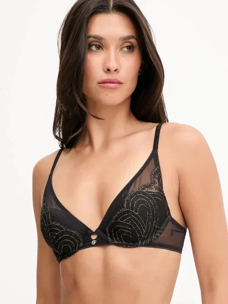 Сутиен BOSS от дантела черно