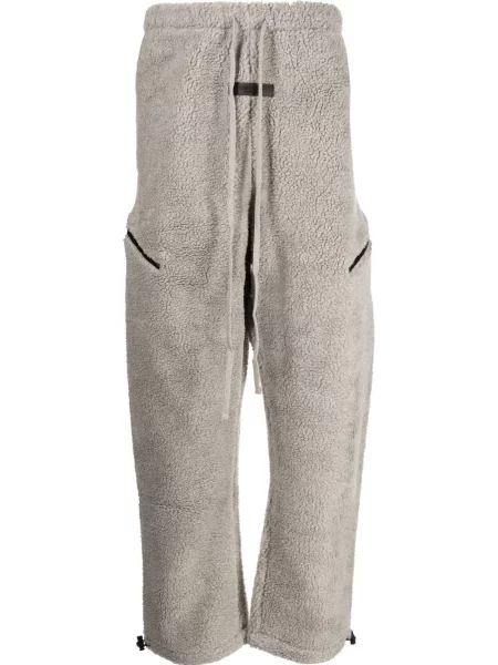 Fleecové běžecké kalhoty Fear Of God Essentials šedé