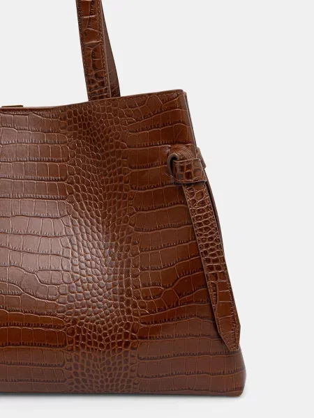 Bőr shopper táska Yuzefi barna