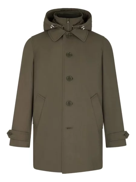 Palton Fursac cu glugă verde