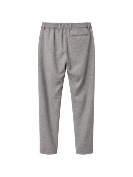 Pantaloni Berwich melange cu cordon gri