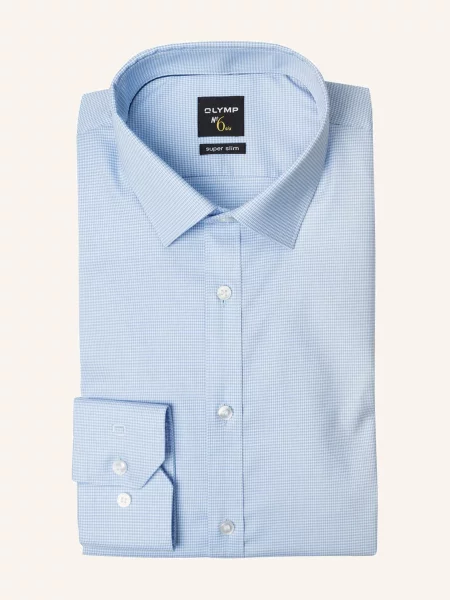 OLYMP Společenská košile modrá bílá