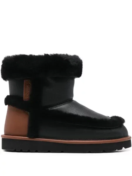 Botine Chloé din piele negru