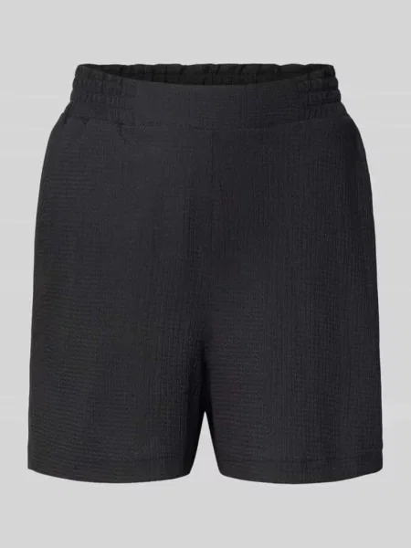 Szorty o kroju relaxed fit z fakturowanym wzorem Tom Tailor Denim czarne