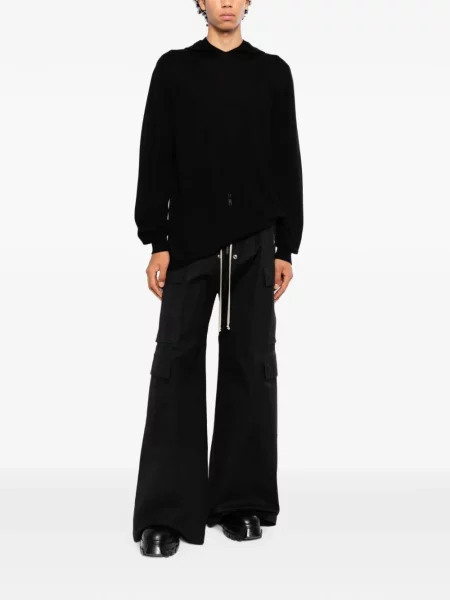 Hanorac cu glugă Rick Owens tricotate negru