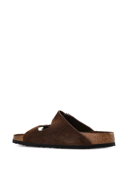 Sandale Birkenstock din piele de căprioară maro