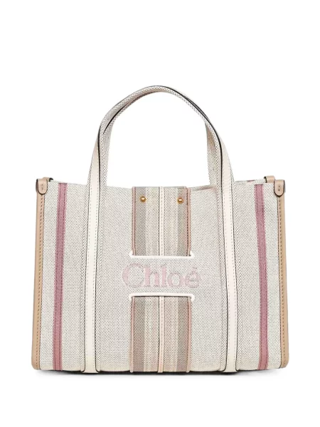 Geantă shopper Chloé din canvas