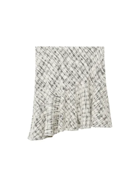 MANGO Fustă TWEED negru alb