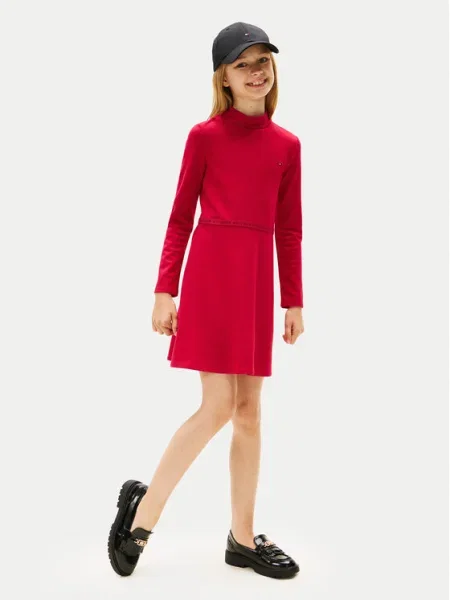 Tommy Hilfiger Ежедневна рокля Essential Skater D червен