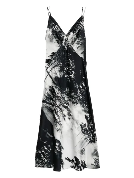Rochie midi Saiid Kobeisy cu imagine până la genunchi de costum negru
