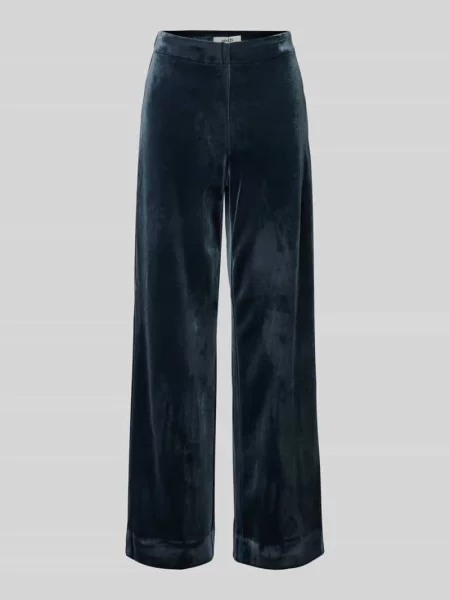 Spodnie materiałowe z szeroką nogawką z imitacji aksamitu model ‘Kelita’ Mbym