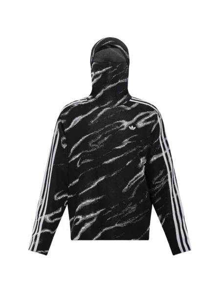 Sală de gimnastică top Adidas cu autograf cu dungi negru
