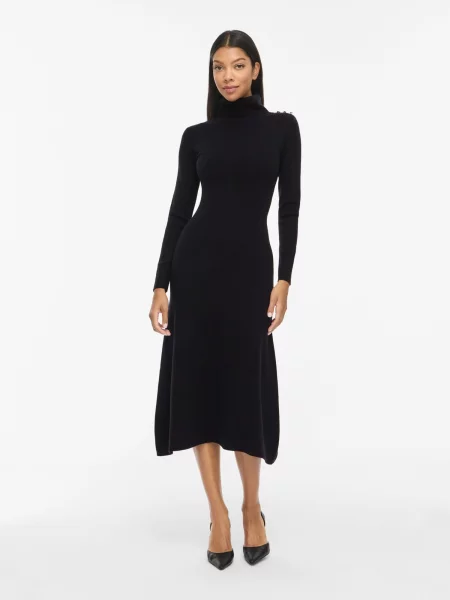VILA Rochie tricotat VIAMARIA' negru