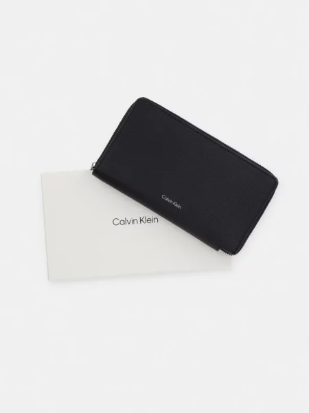 Calvin Klein Pénztárca Foil Emboss Long Zip Fold fekete