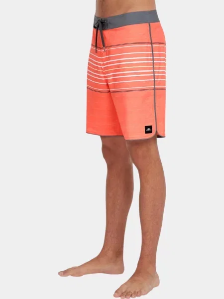 Szorty plażowe O'Neill Hyperfreak Heat Stripe Scallop pomarańczowe