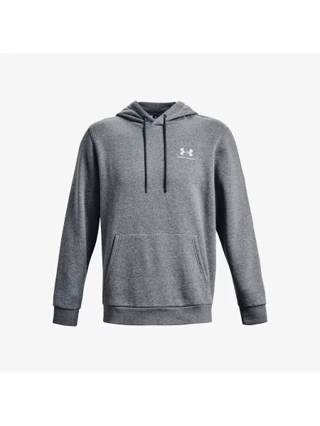 Флийс суичър с качулка Under Armour с качулка с принт сиво