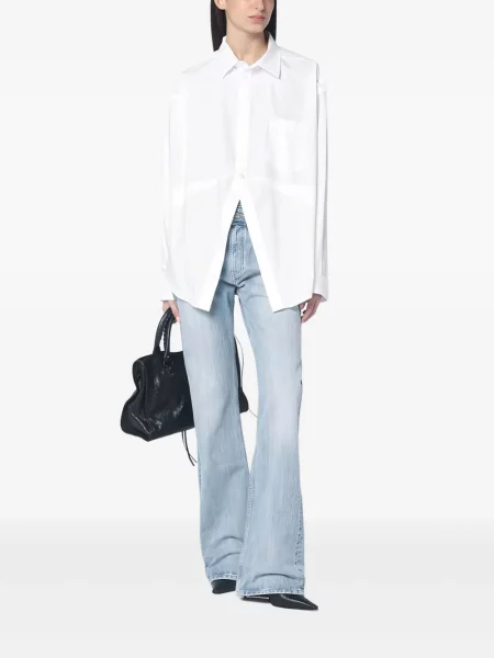 Cămașă Balenciaga cu crăpătură alb