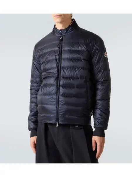 Geacă cu puf Moncler albastru