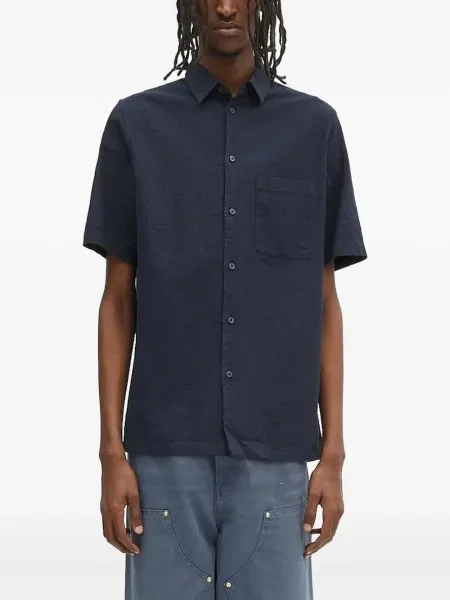 Kratak košulja Samsoe Samsoe plava