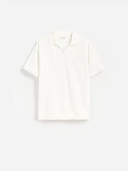 Reserved Tricou polo comfort fit crem