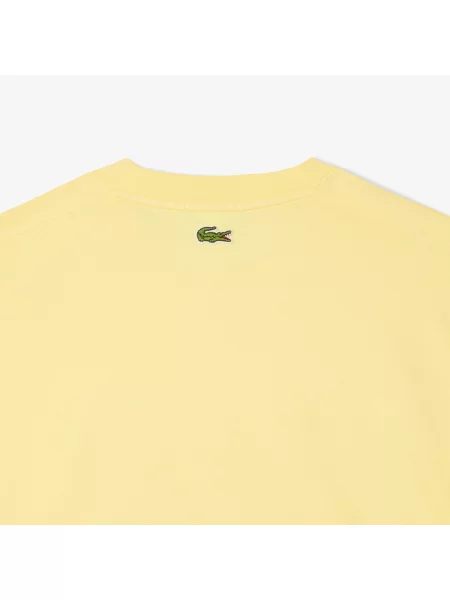 Lacoste T-Shirt Z Nadrukiem żółta