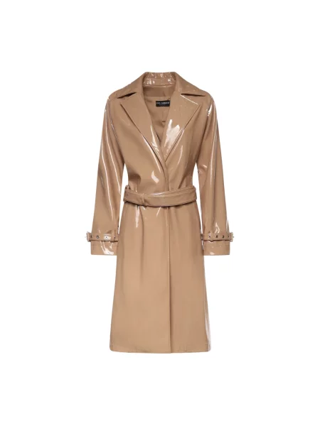 Trencz Dolce And Gabbana skórzany beżowy