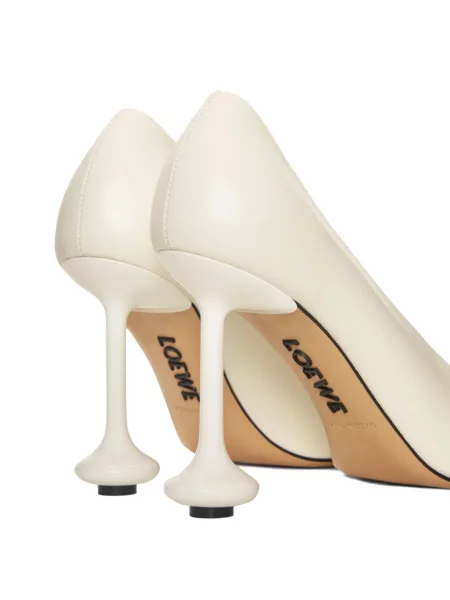 Pantofi cu toc Loewe din piele alb