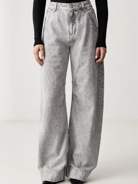 BOSS Orange blugi relaxed fit pentru femei C_ROXANE LR gri
