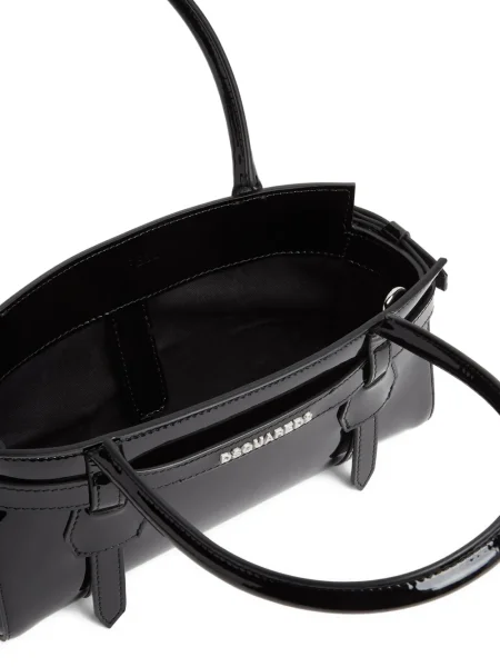 Geanta de piele Dsquared2 din piele negru