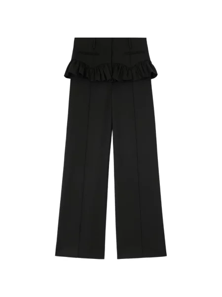 Pantaloni Ganni de lână negru