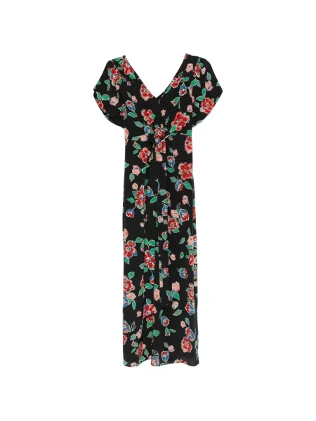 Rochie Rixo cu model floral de costum negru