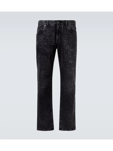 Ravne kavbojke Dolce&gabbana črna