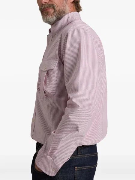 Lung cămașă Woolrich cu dungi roșu