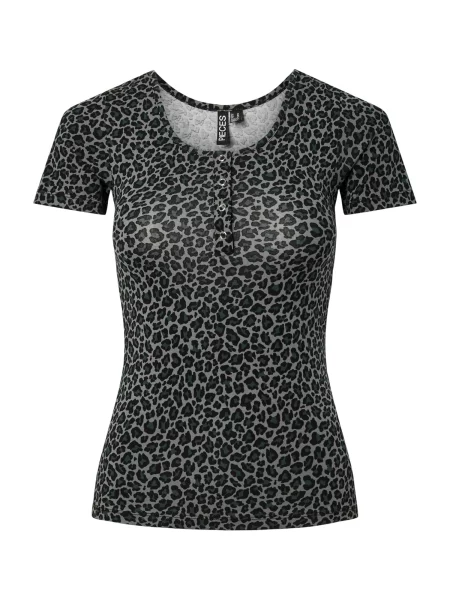 PIECES Tricou PCKITTY / metalic / grafit gri